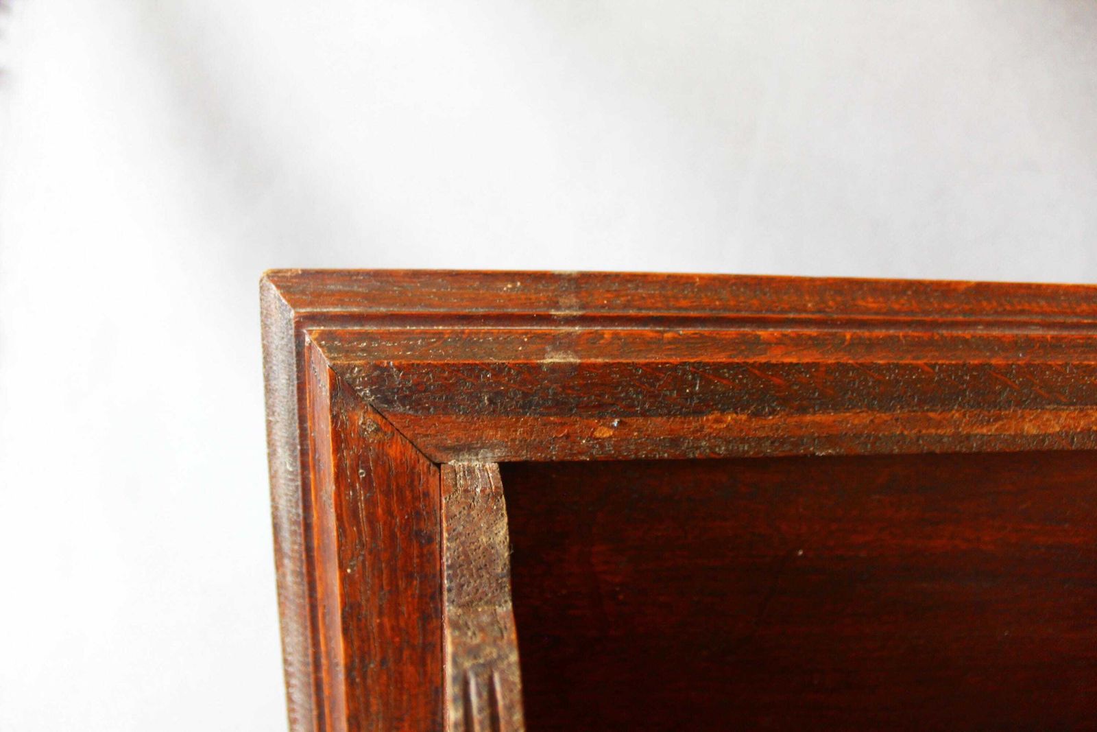 photo buy Antique Art Nouveau Hand Made Wood Shelf, Hand Carved, Ornate Design, Tulip Flower, Display Shelf, Wall Hanging, Country Farmhouse