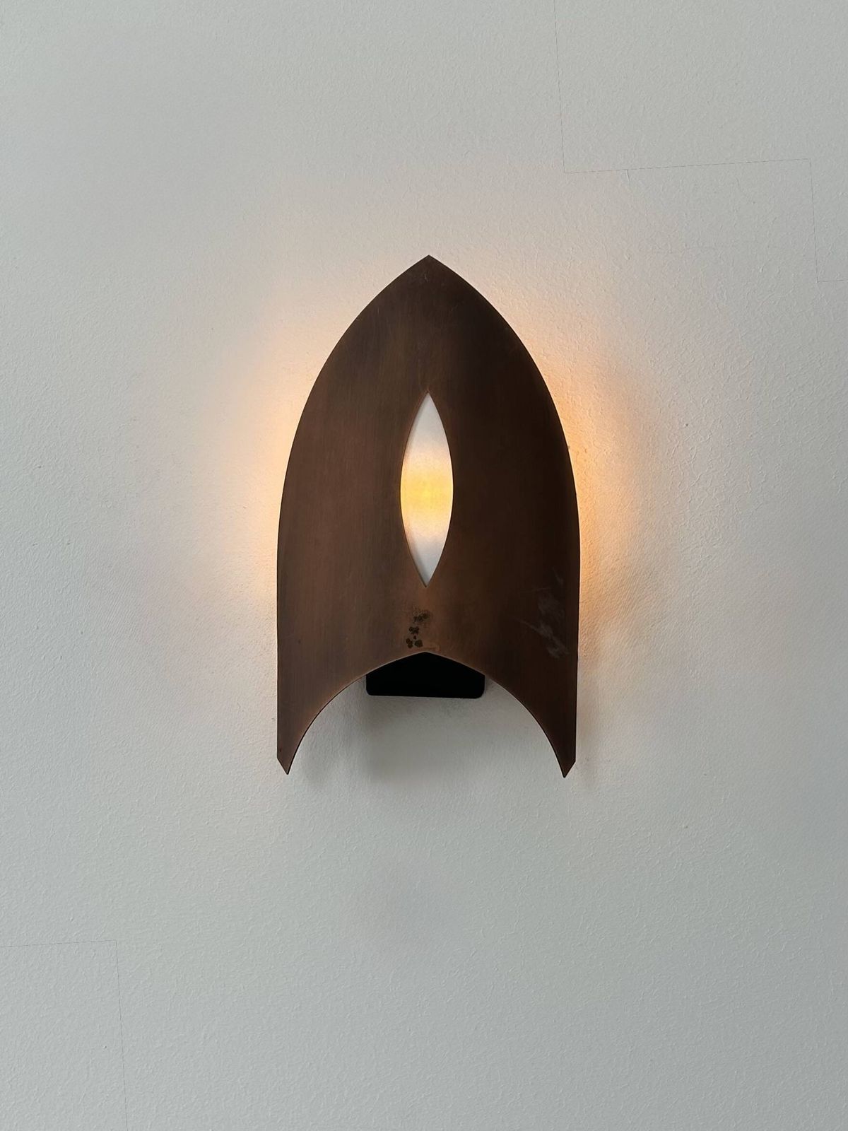 Pair Of Vintage Matte Copper Wall Lights, France, 1970. photo 496.0