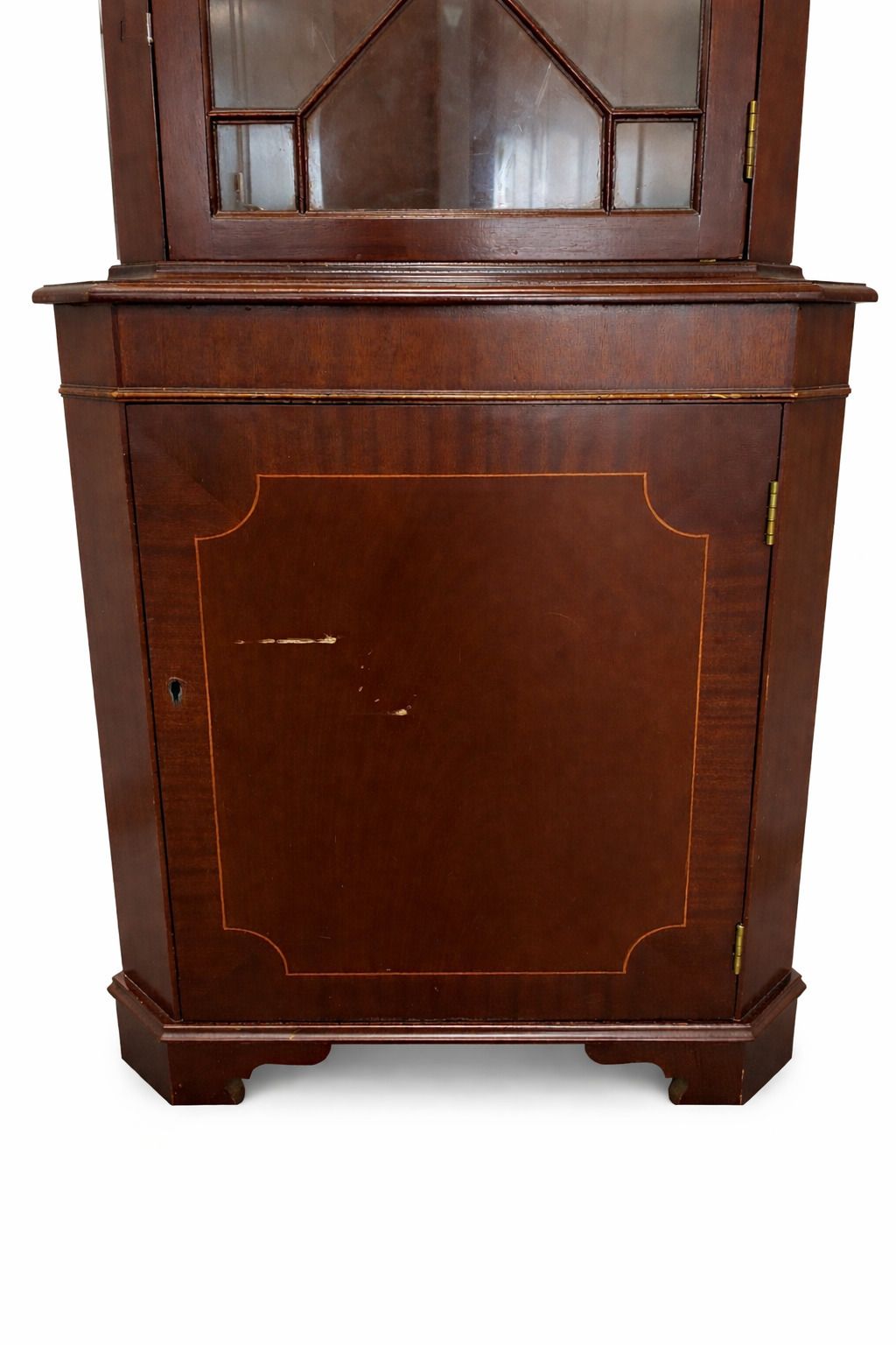 Antique Mahogany Corner Display Cabinet Early–Mid 20th Century photo 495.0