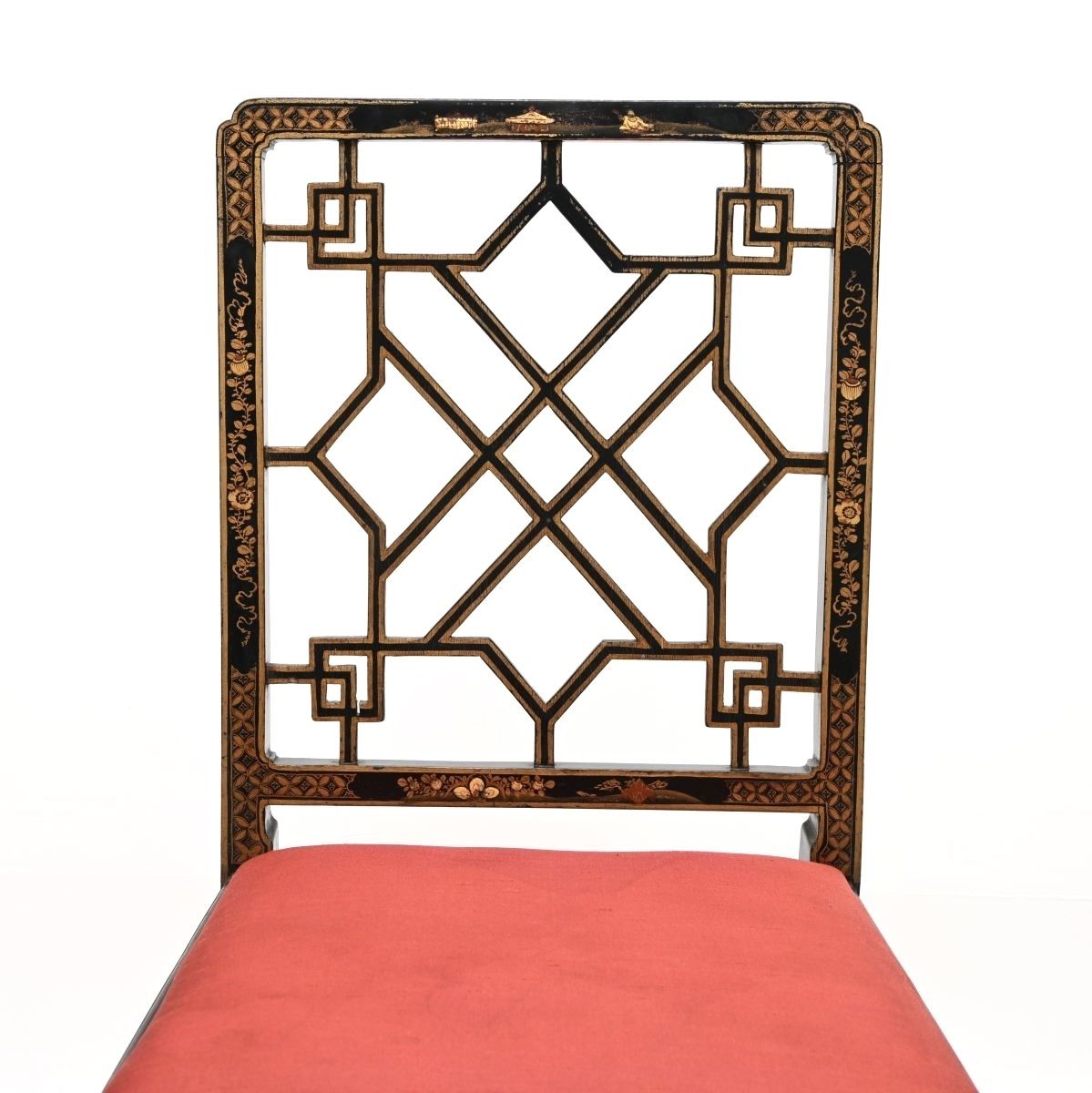 Antique Lacquered Chinoiserie Chair photo for sale