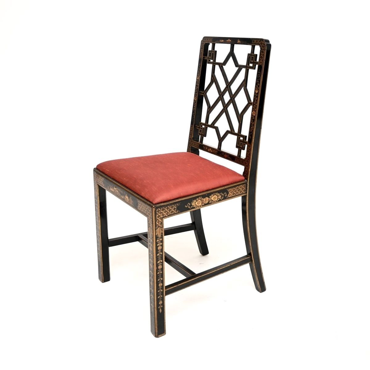 Antique Lacquered Chinoiserie Chair photo 683.0