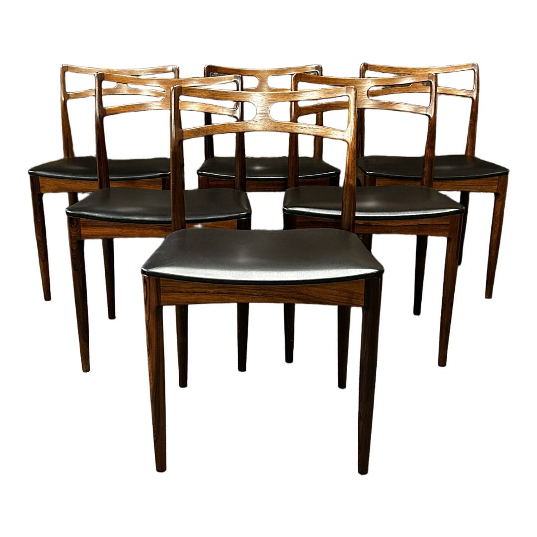 Danish Model 94 Dining Chairs By Johannes Andersen For Christian Linneberg, 1960s, Set Of 6 photo for sale