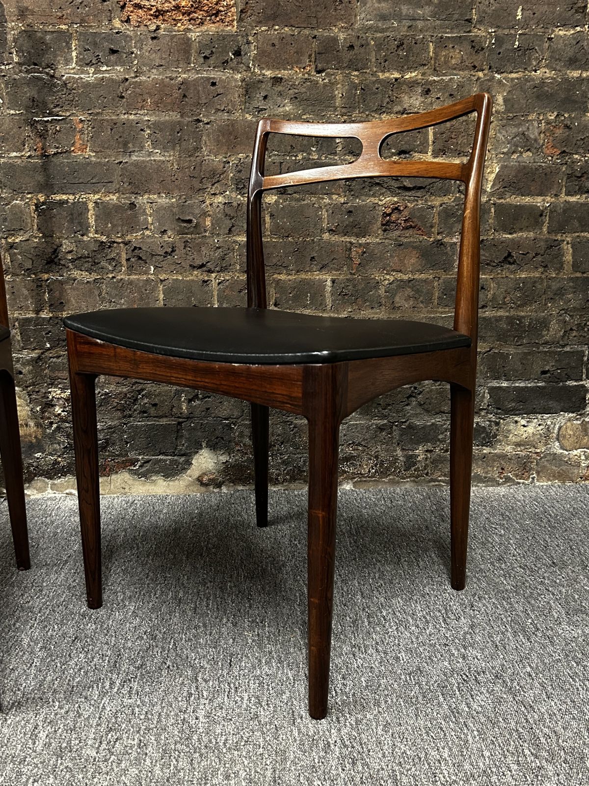 photo for sale Danish Model 94 Dining Chairs By Johannes Andersen For Christian Linneberg, 1960s, Set Of 6