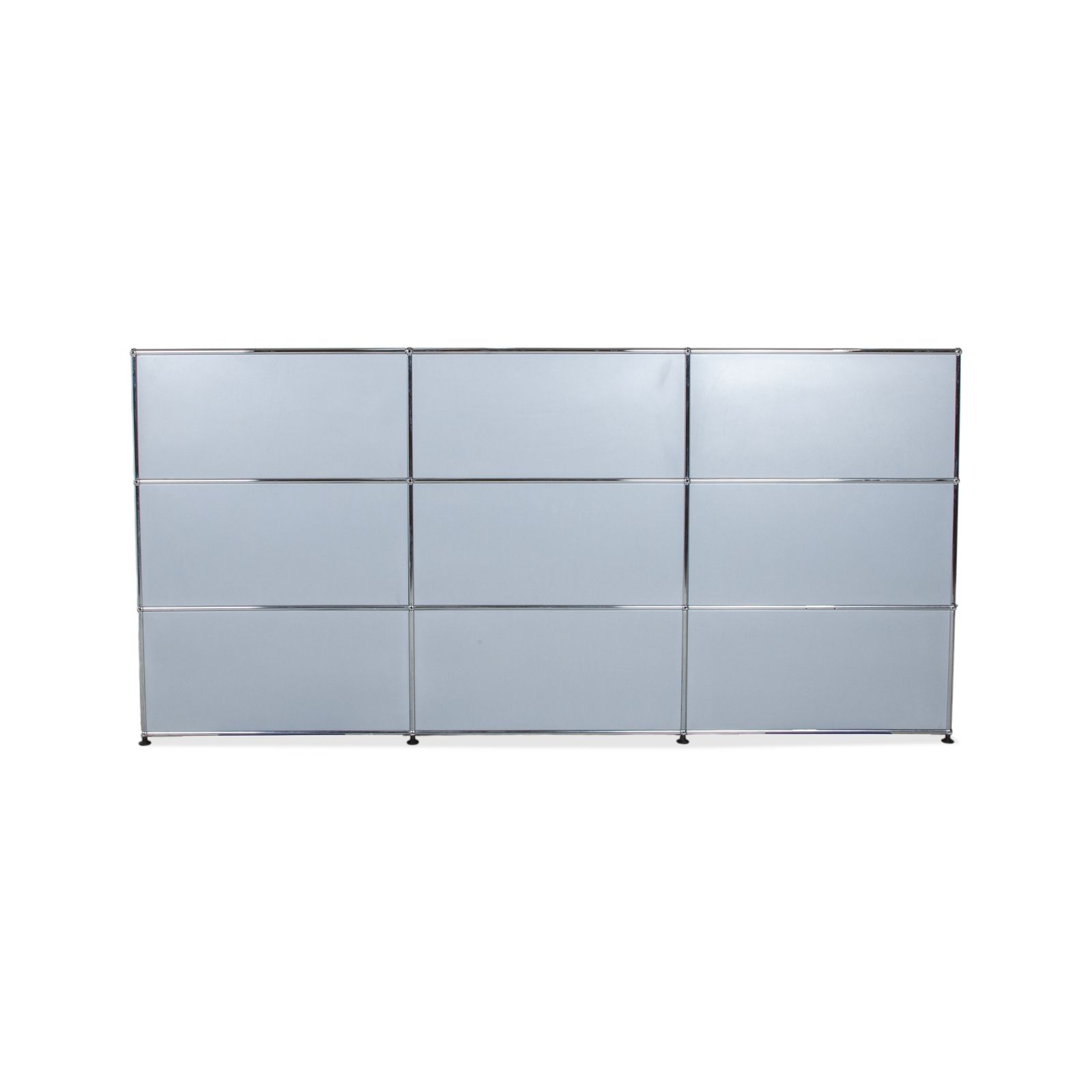 photo furniture Buffet USM Haller en métal, argent, gris, gris clair, 9 éléments, chacun 75 x 35 cm