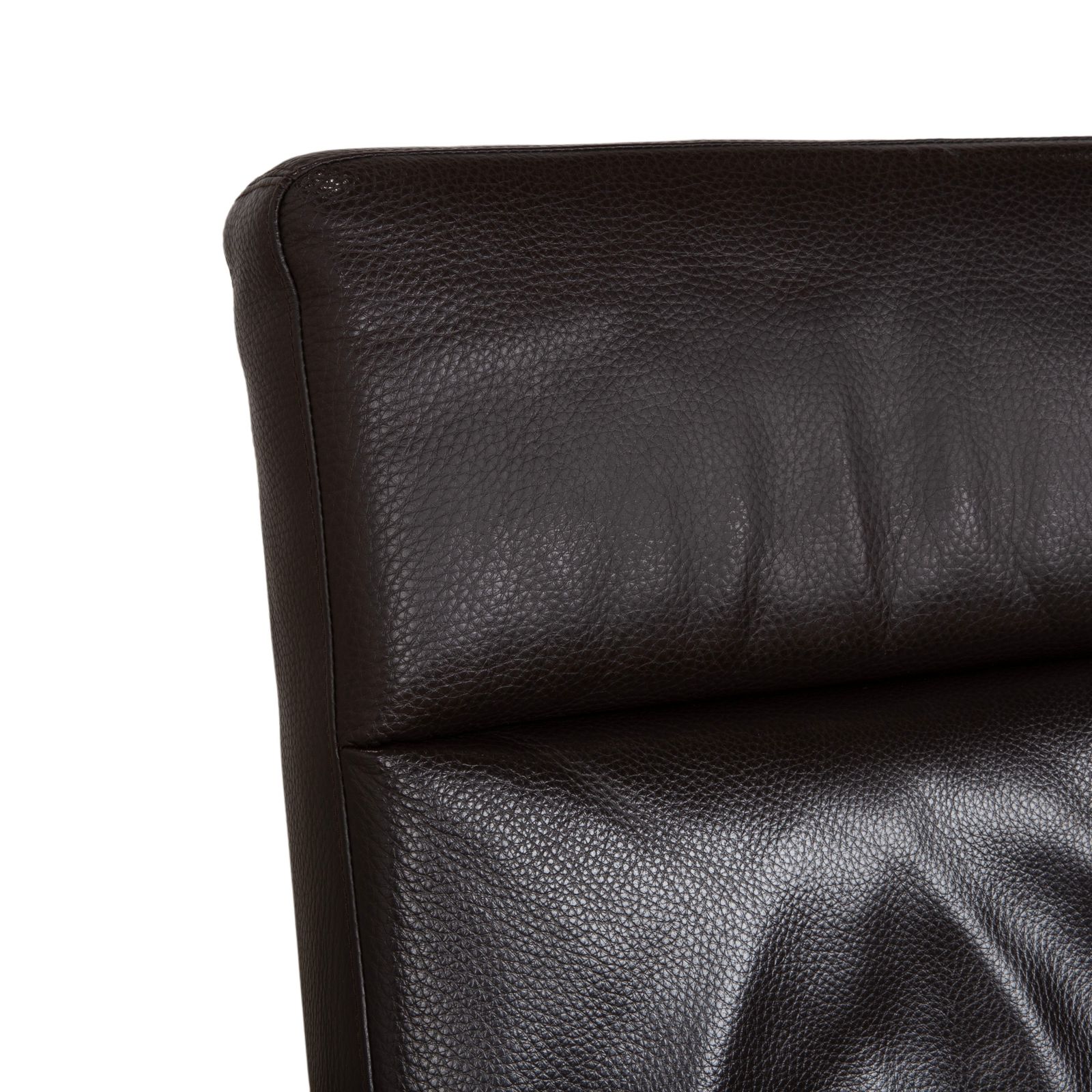 Brühl Alba Leather Armchair, Brown, Including Manual Reclining Function And Chrome Feet, Thick Leather photo vinterior