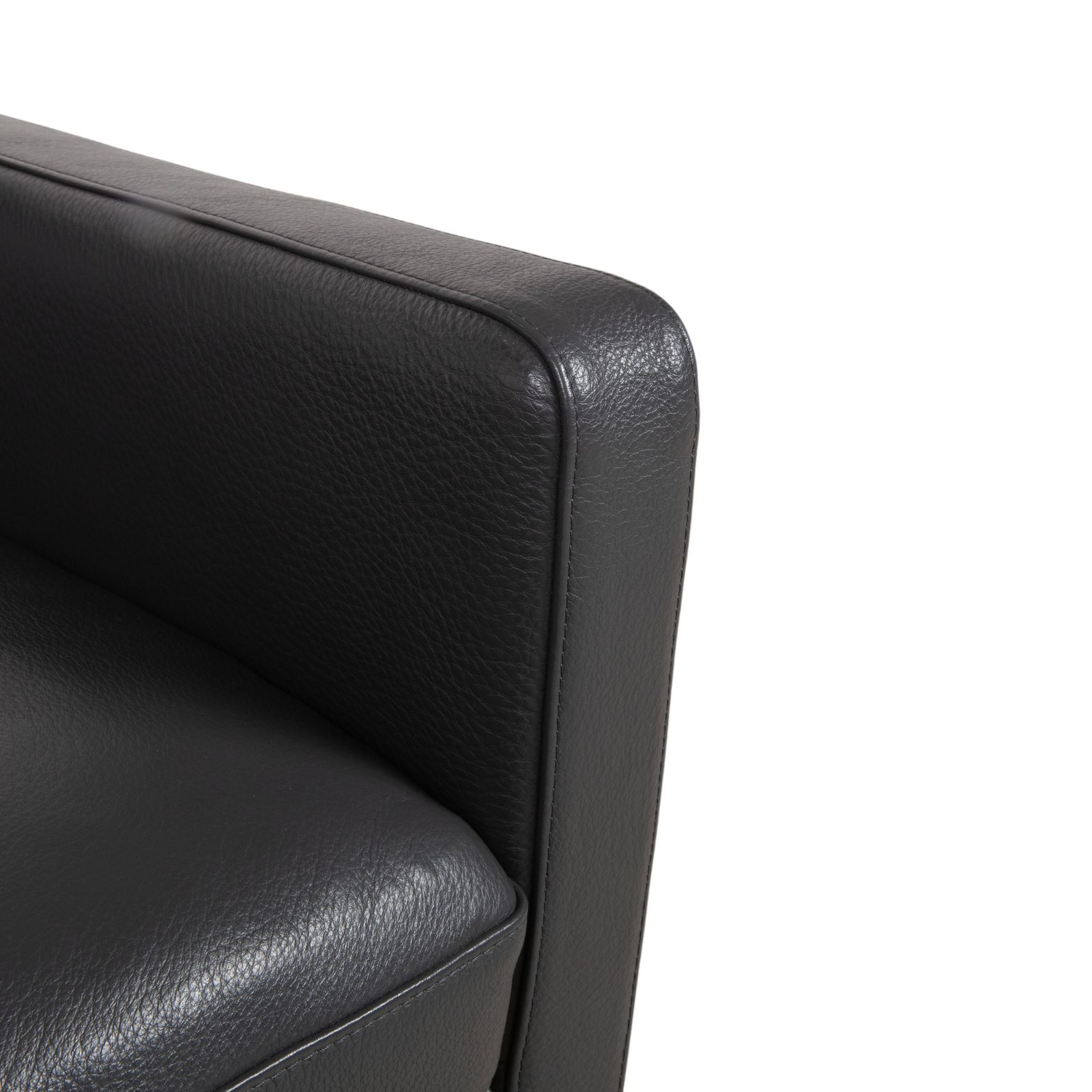 Fauteuil Natuzzi Relevé en cuir noir anthracite photo Mobilier
