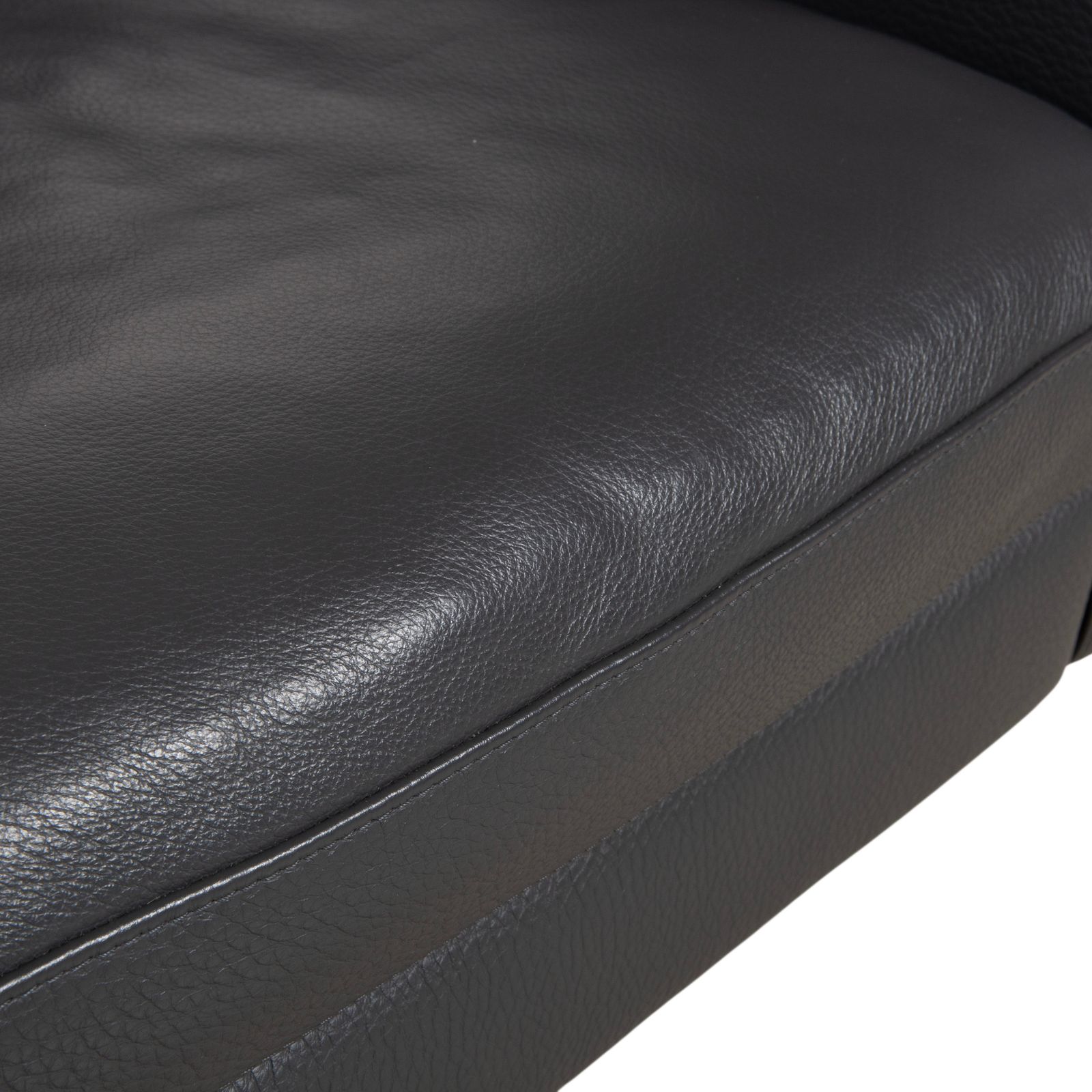 Natuzzi Relevé Leren Fauteuil Zwart Antraciet photo 1005.0