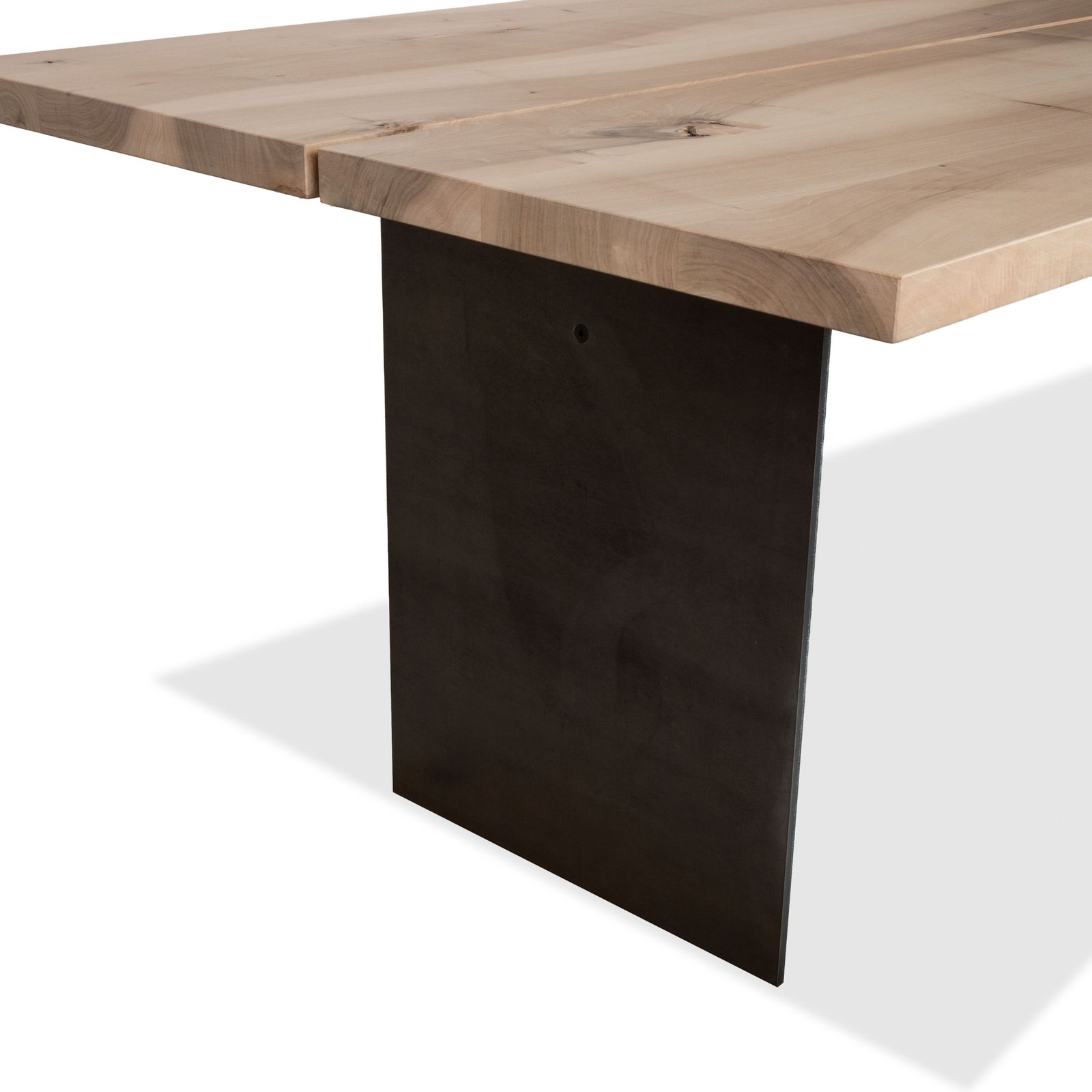 Zoom By Mobimex Tix Dining Table, Wood, Walnut, Raw Steel Base, 260 X 100 Cm photo 6595.0