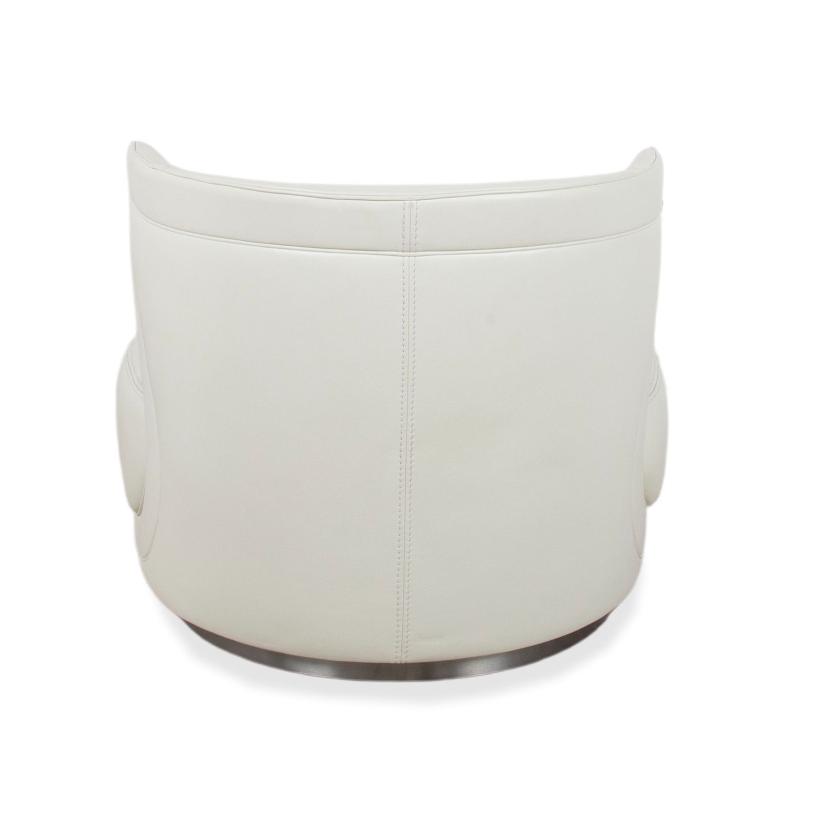 Mobilier Fauteuil Baxter Etienne en cuir, blanc crème photo