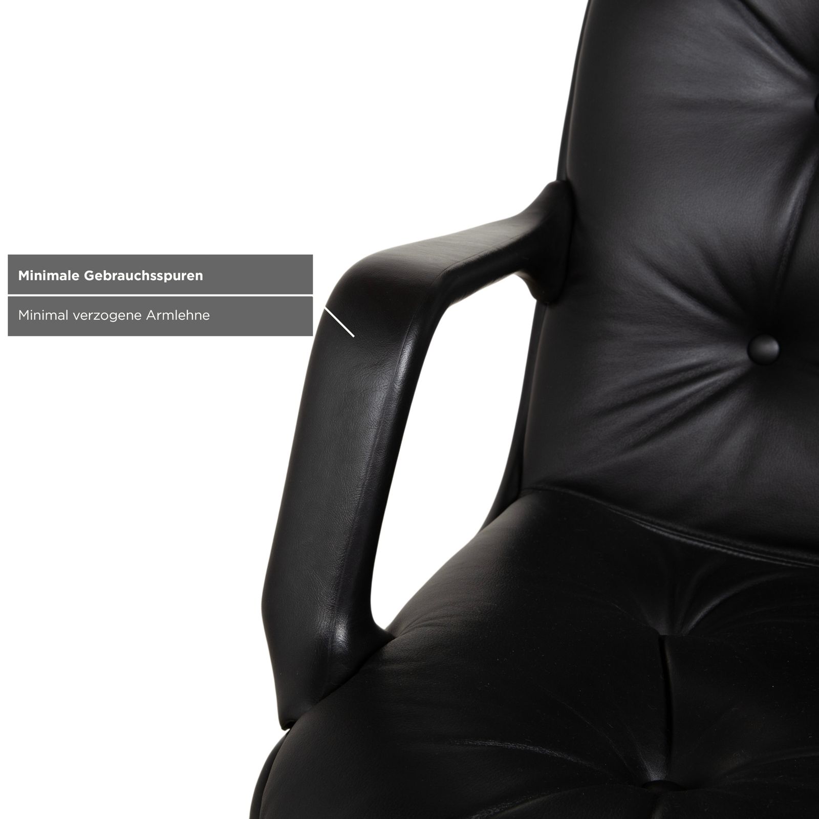 Charles Pollock Comforto Executive Chair Knoll 1960s Leather Executive Black Genuine Leather Office Chair photo vintage