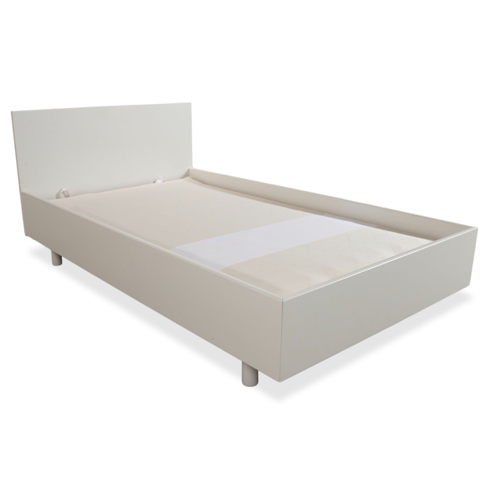 Lit en bois Schramm Gala28, blanc, chambre, 120 x 210 cm, fonction électrique