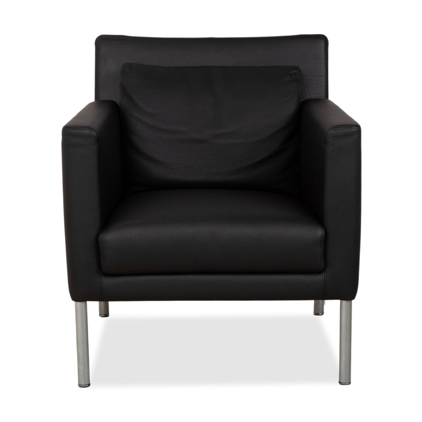 photo furniture Walter Knoll Jason fauteuil – zwart nappaleer, metalen frame