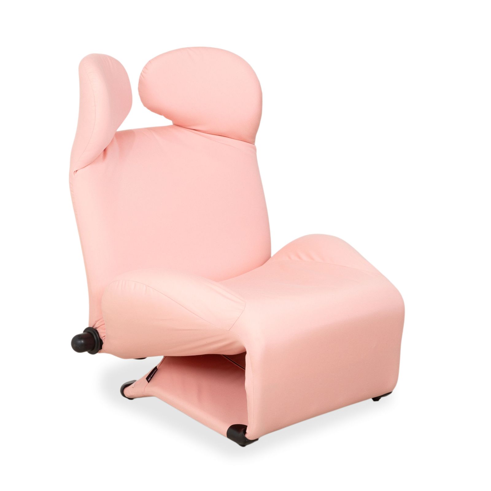 Fauteuil Cassina Wink en tissu, rose, fonction manuelle, retapissé