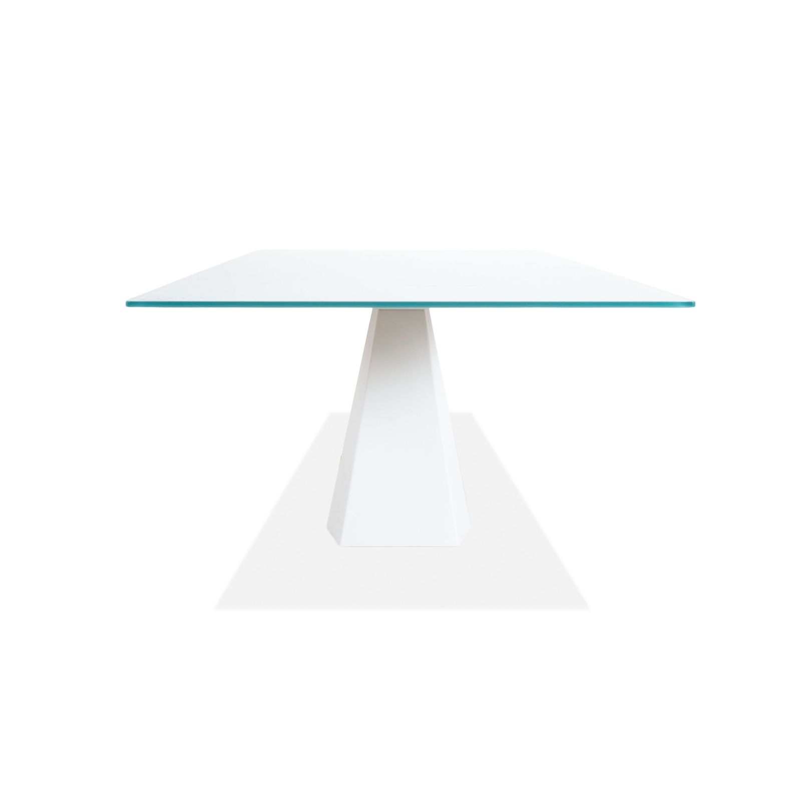 Cattelan Italia Glass Dining Table Light Blue Turquoise Frame White 240 X 120 Cm photo buy