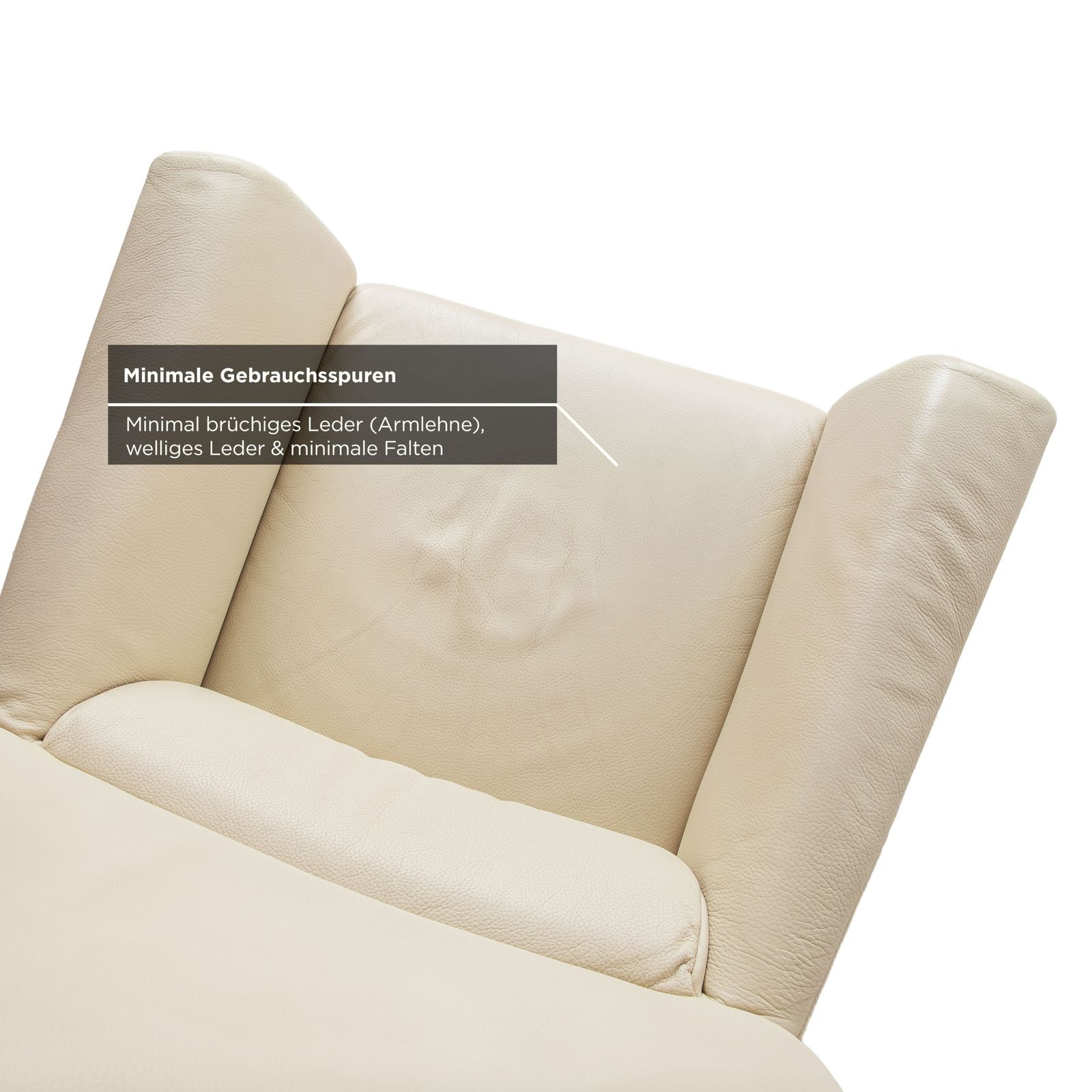Rolf Benz 322 Leren Fauteuil Wit Crème photo vinterior