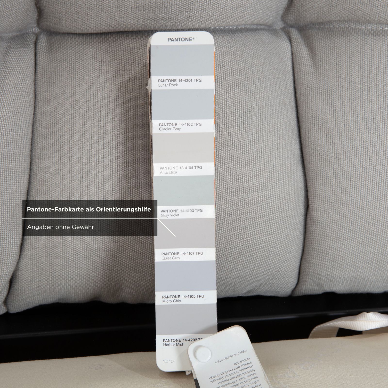 photo furniture Lit boxspring B&B Italia Husk, matelas Schramm Divina 80 et couvre-lit, gris beige