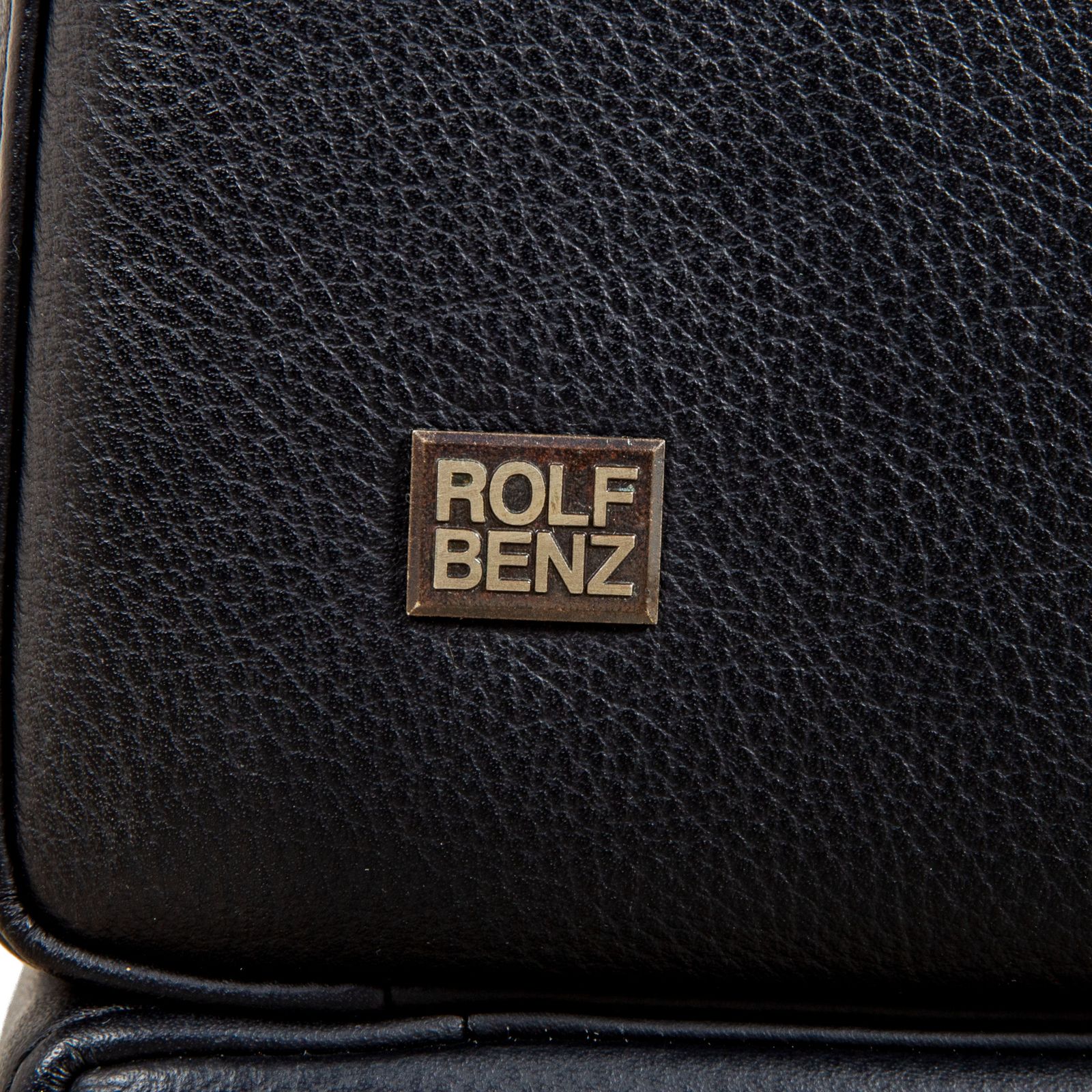 Rolf Benz Leather Armchair Black Executive Chair Metal Swivel Base Swivel Function photo vinterior