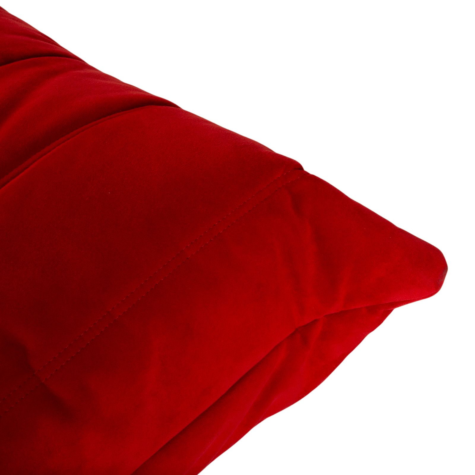 Ligne Roset Togo Stool In Alcantara Red Coral Fabric photo for sale