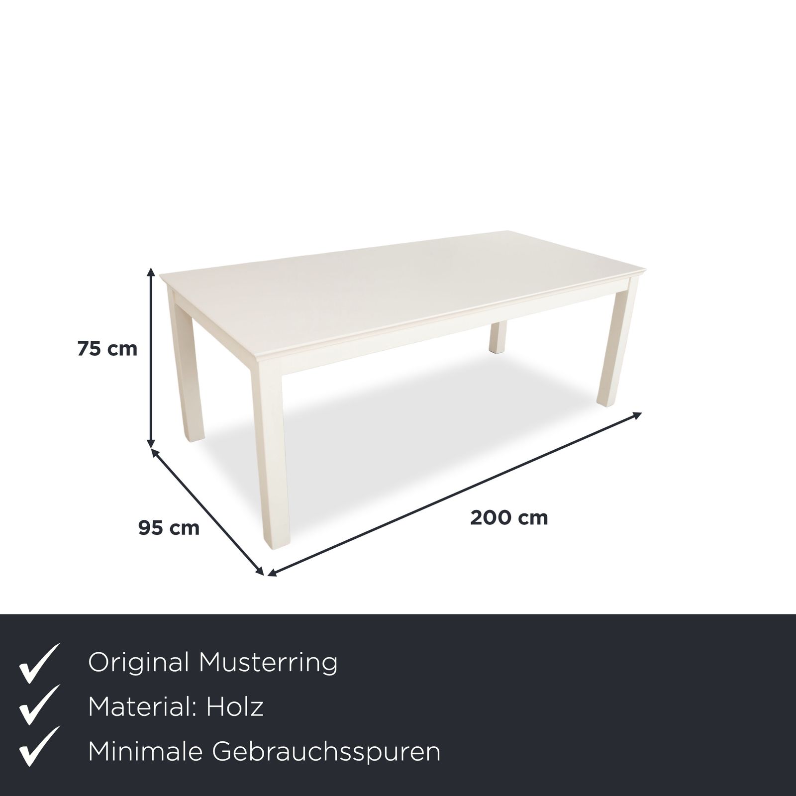 Table à manger Musterring en bois, crème beige, salle à manger photo furniture