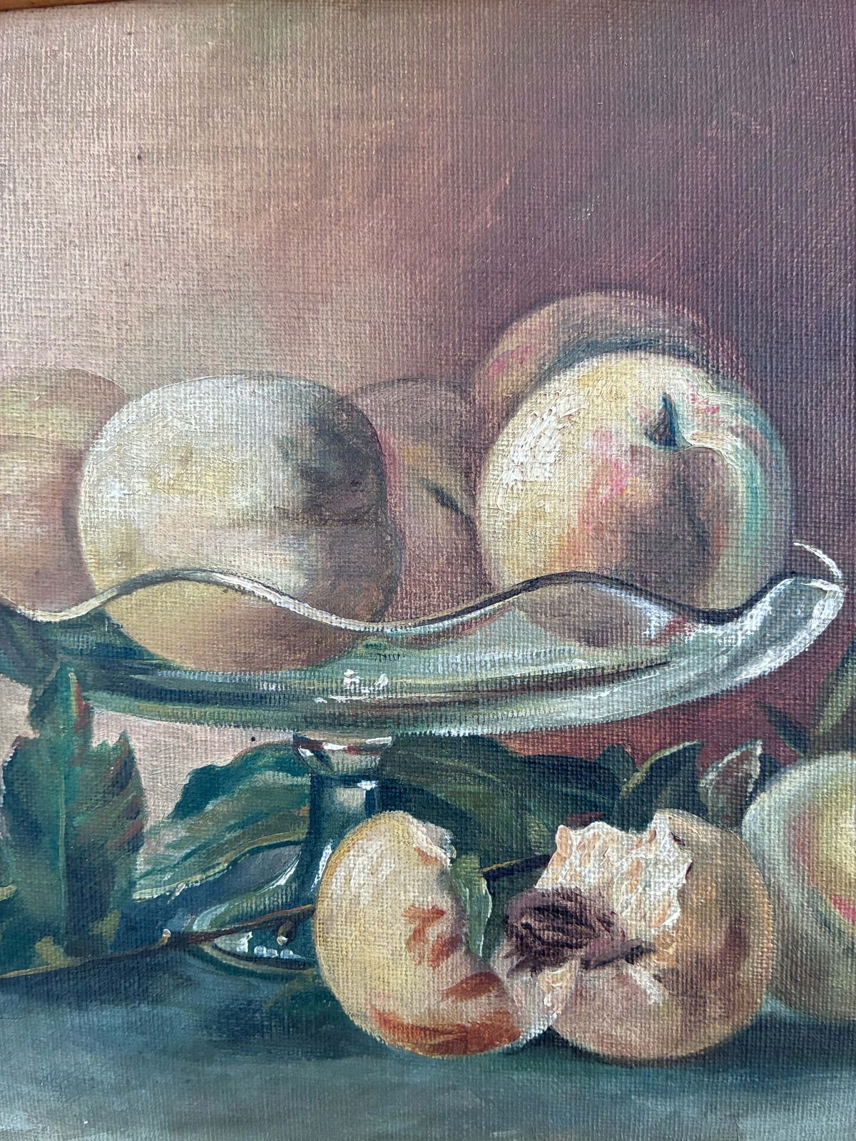 Antique Original Still Life Oil Painting, Fruit Kitchen Art photo for sale