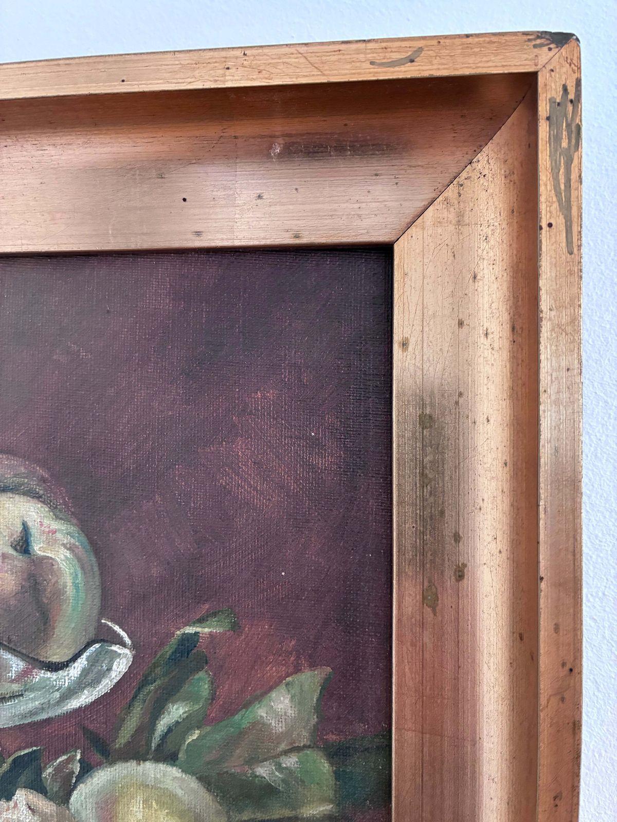 Antique Original Still Life Oil Painting, Fruit Kitchen Art photo buy