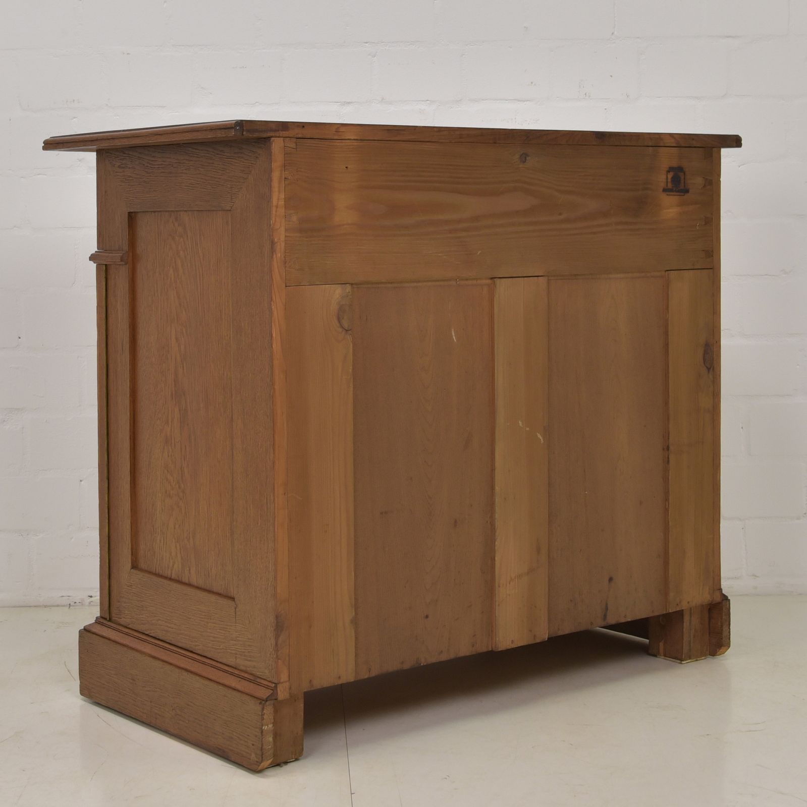 Furniture Antique! Restored Art Nouveau Chest Of Drawers, Circa 1920, Oak Cabinet photo