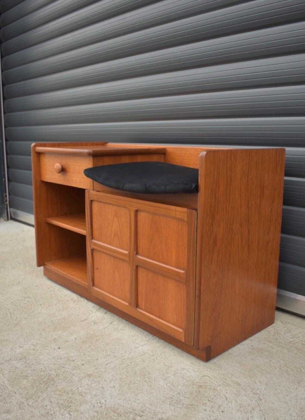 Mid Century Nathan Telephone Table/ Cabinet photo vinterior