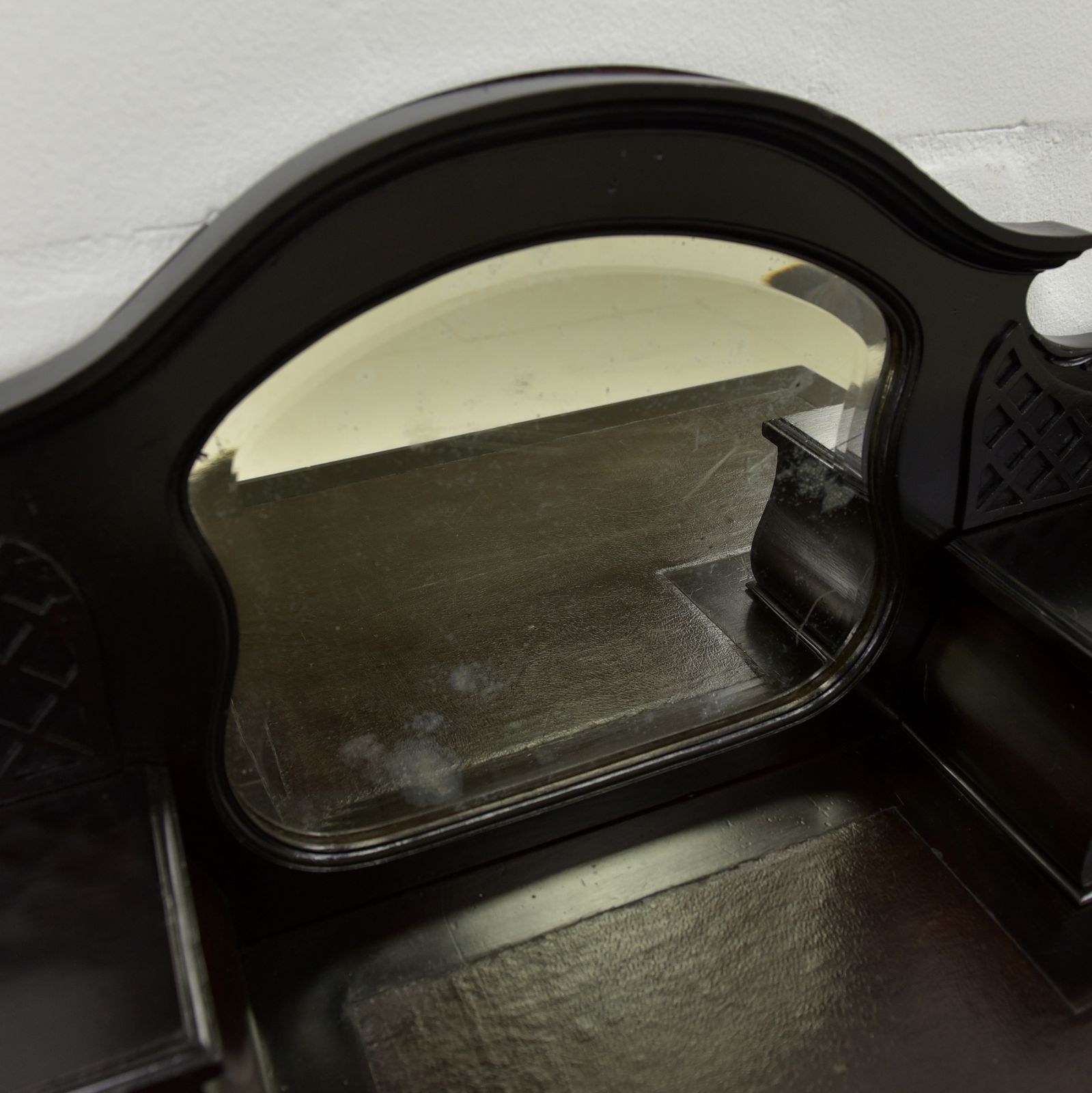 Antique! Restored Mahogany Dressing Table, Black, Rococo Style, Ladies' Desk photo buy