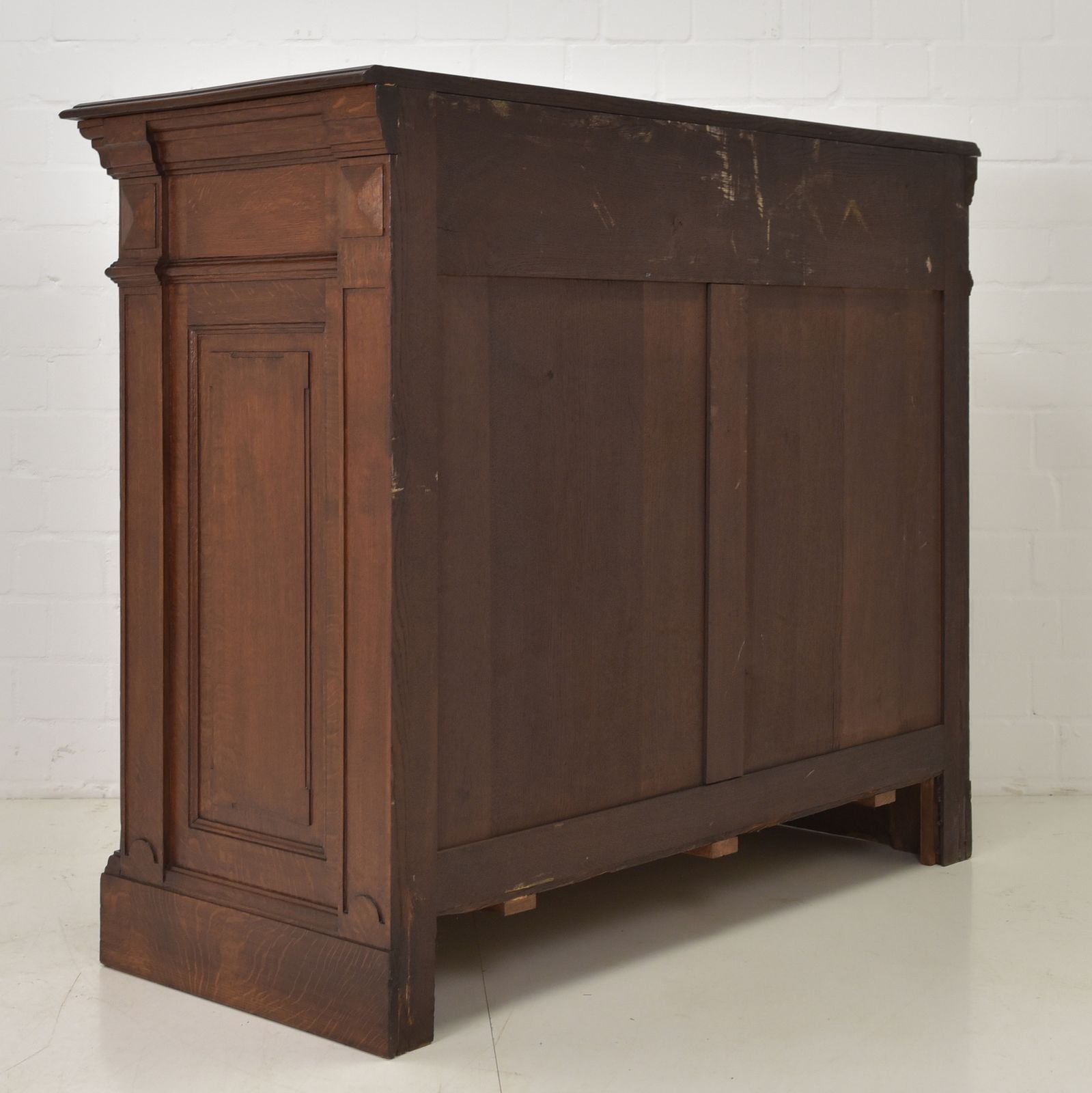2016.0 Antique! Restored Tall Chest Of Drawers, Gründerzeit Style, Solid Oak, Cabinet, Sideboard photo