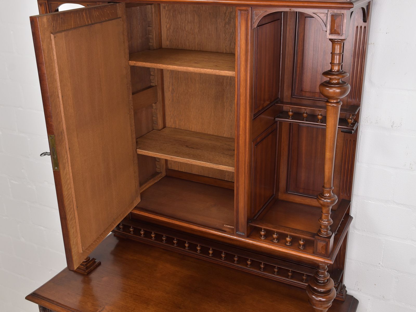 Antique! Restored Mahogany Buffet Cabinet, Gründerzeit/Historicism Period, 2 Of 2 photo 1317.0
