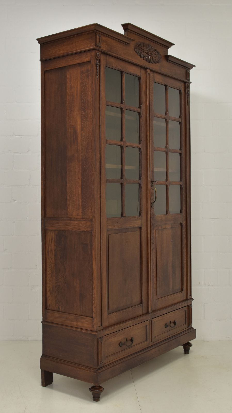 Furniture Antique! Restored Art Nouveau/Art Deco Oak Bookcase/Display Cabinet photo