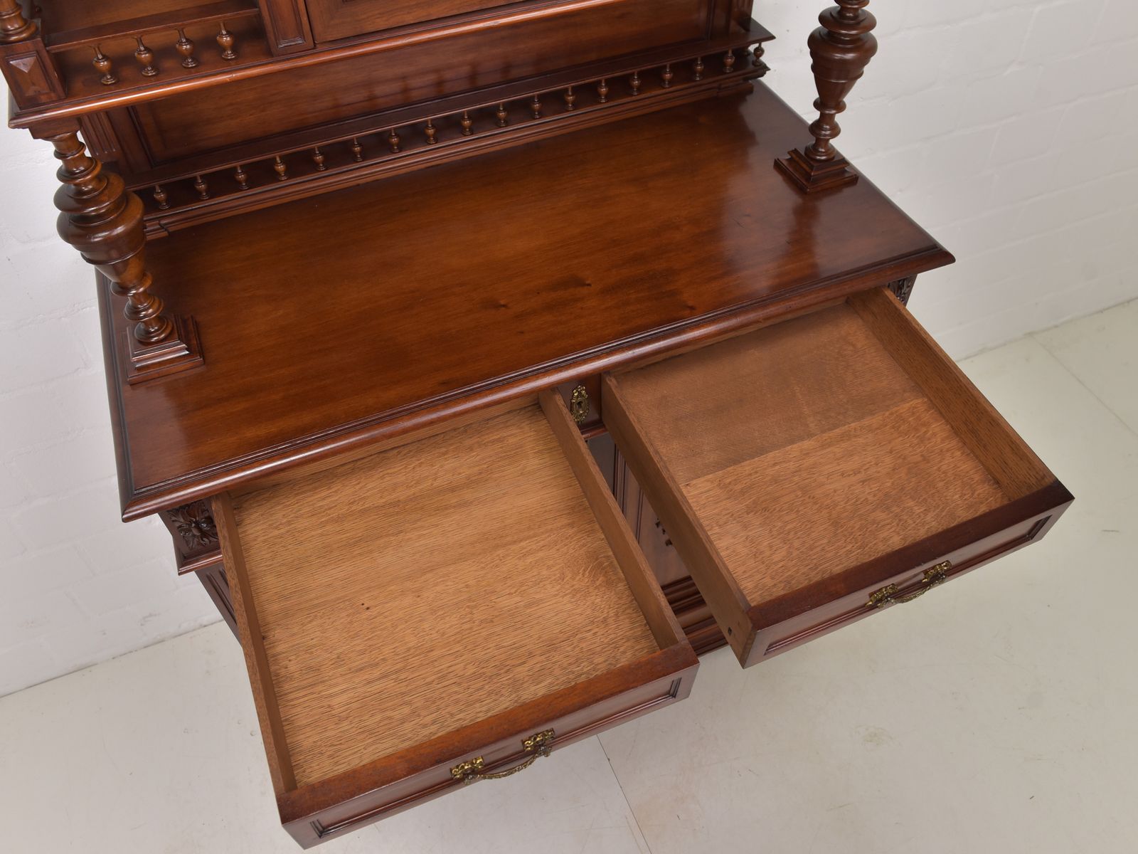 Antique! Restored Mahogany Buffet Cabinet, Gründerzeit/Historicism Period, 1 Of 2 photo vinterior
