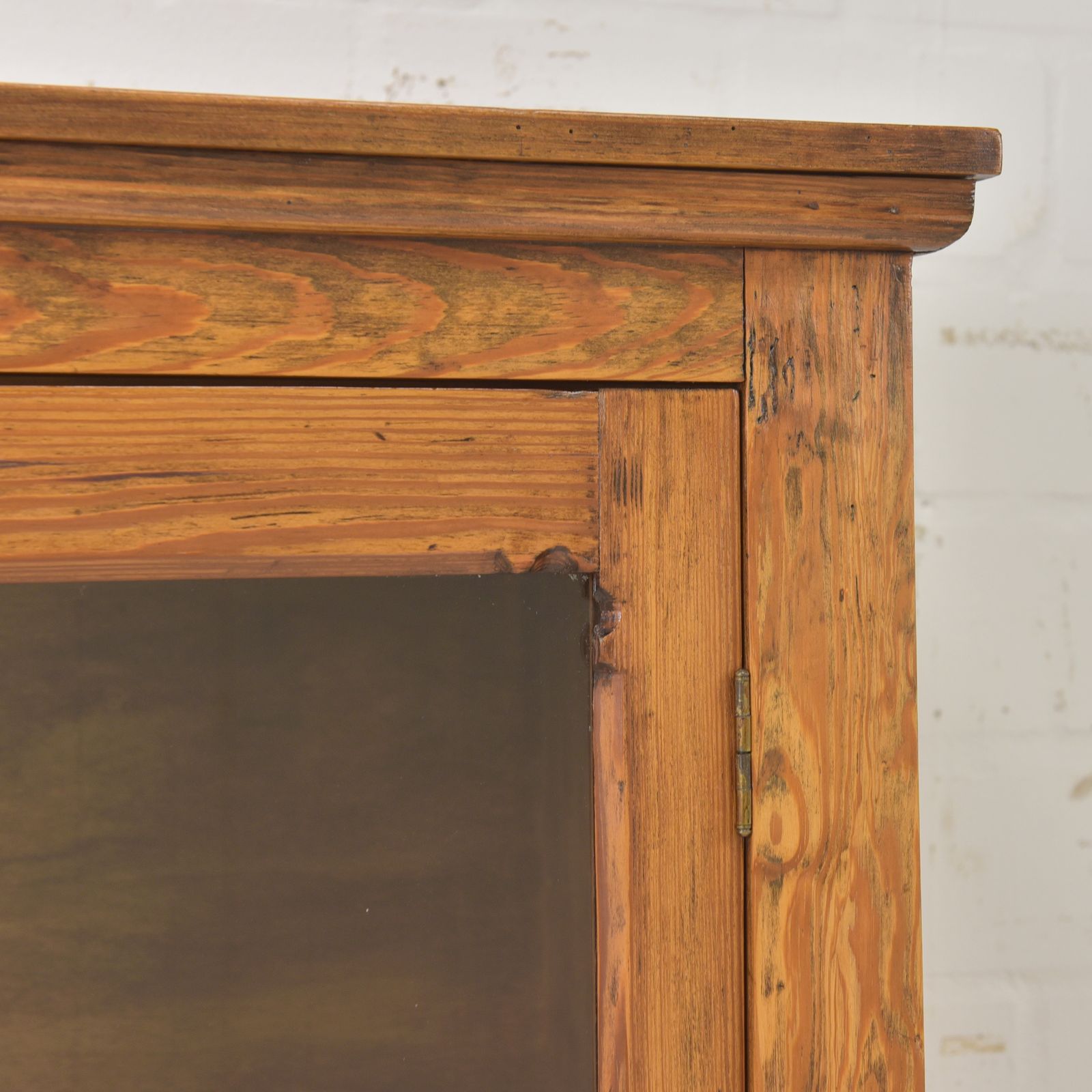 Antique! Small Restored Softwood Art Nouveau Display Cabinet, Circa 1920. photo vintage