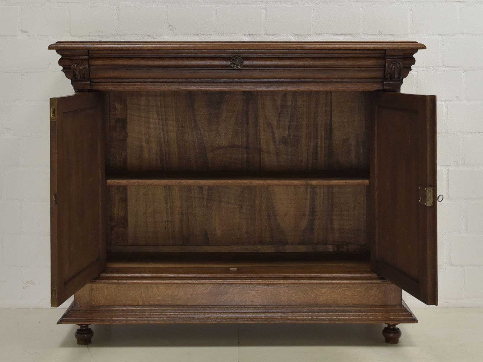Antique! Restored Solid Oak Chest Of Drawers/Sideboard, Gründerzeit Style Cabinet photo for sale