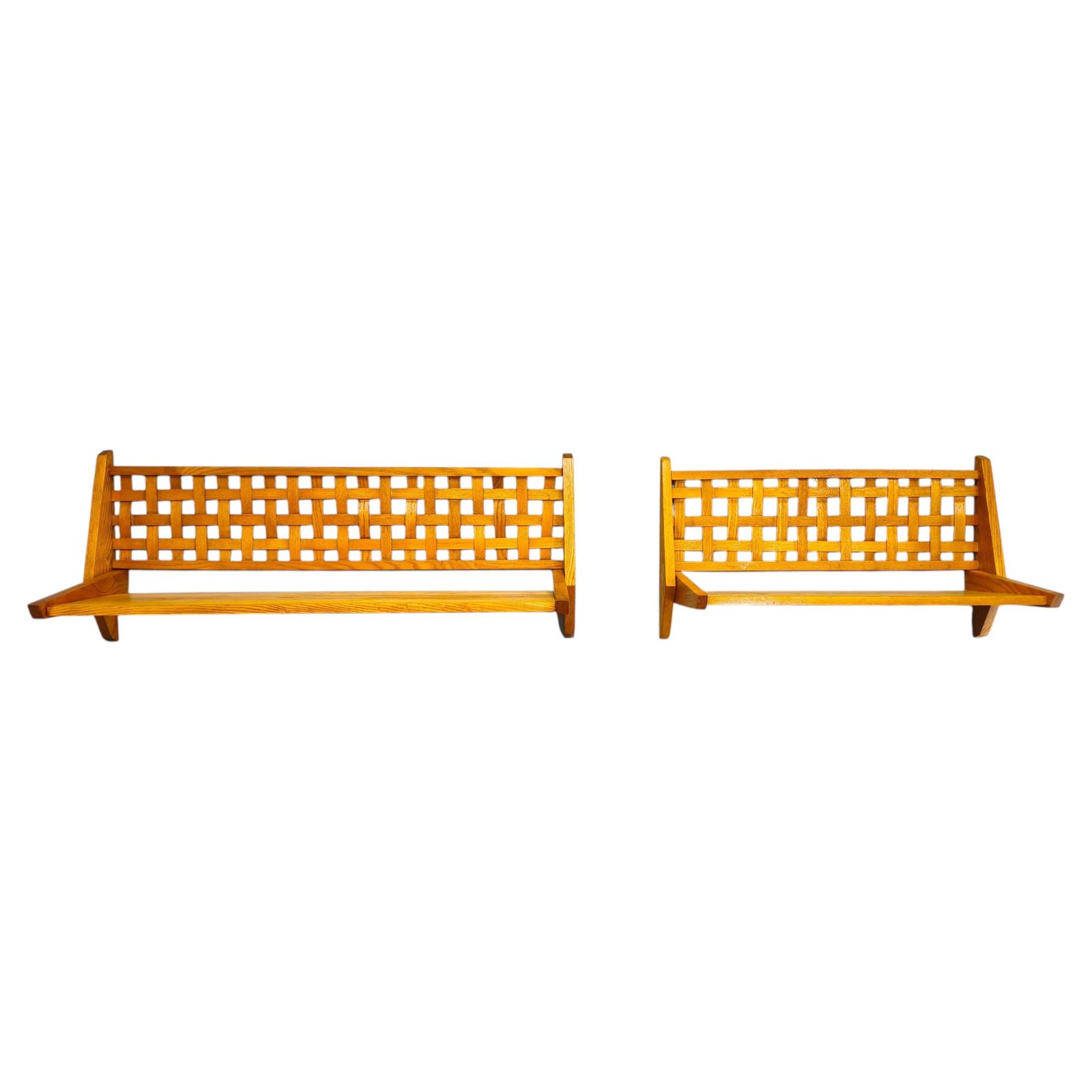 Pair Of Mid Century Folding Wall Shelves By Uluv, Czechoslovakia 1960s