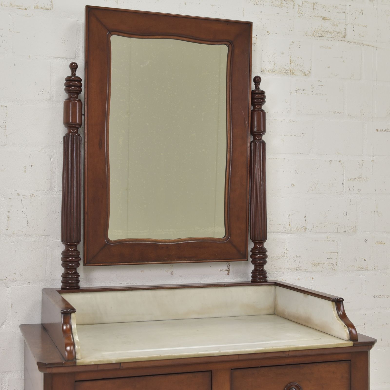 photo furniture Antique! Mirrored Chest Of Drawers, Restored Mahogany; Vanity Unit, Louis Philippe Console