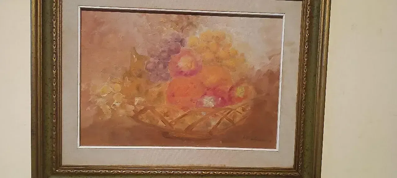 Sill Life By Guido Guidi, Oil On Canvas, 20th Century photo 189.0