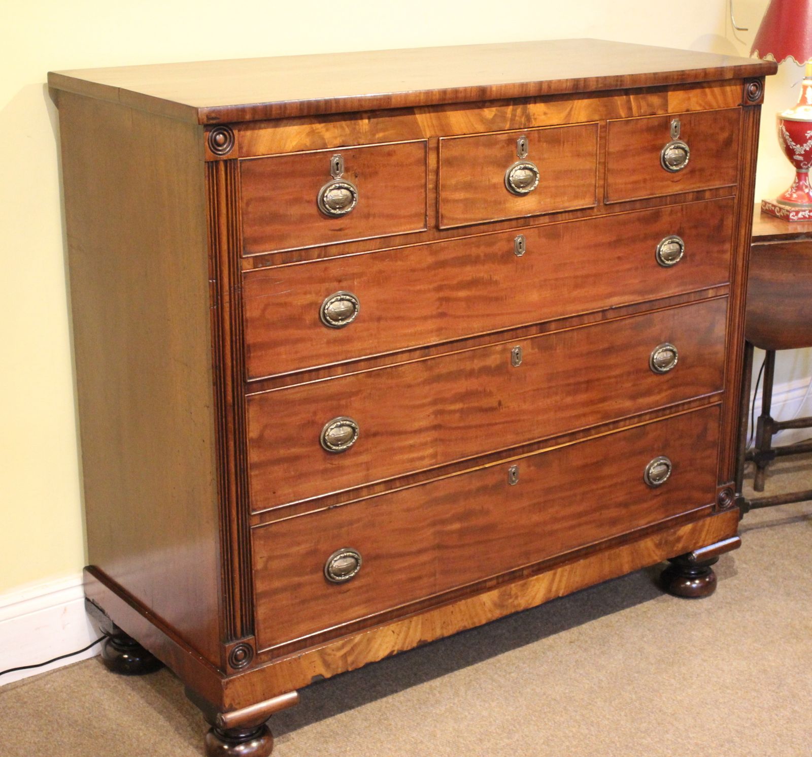 19thc. Scottish Mahogany Chest Of Drawers photo vinterior