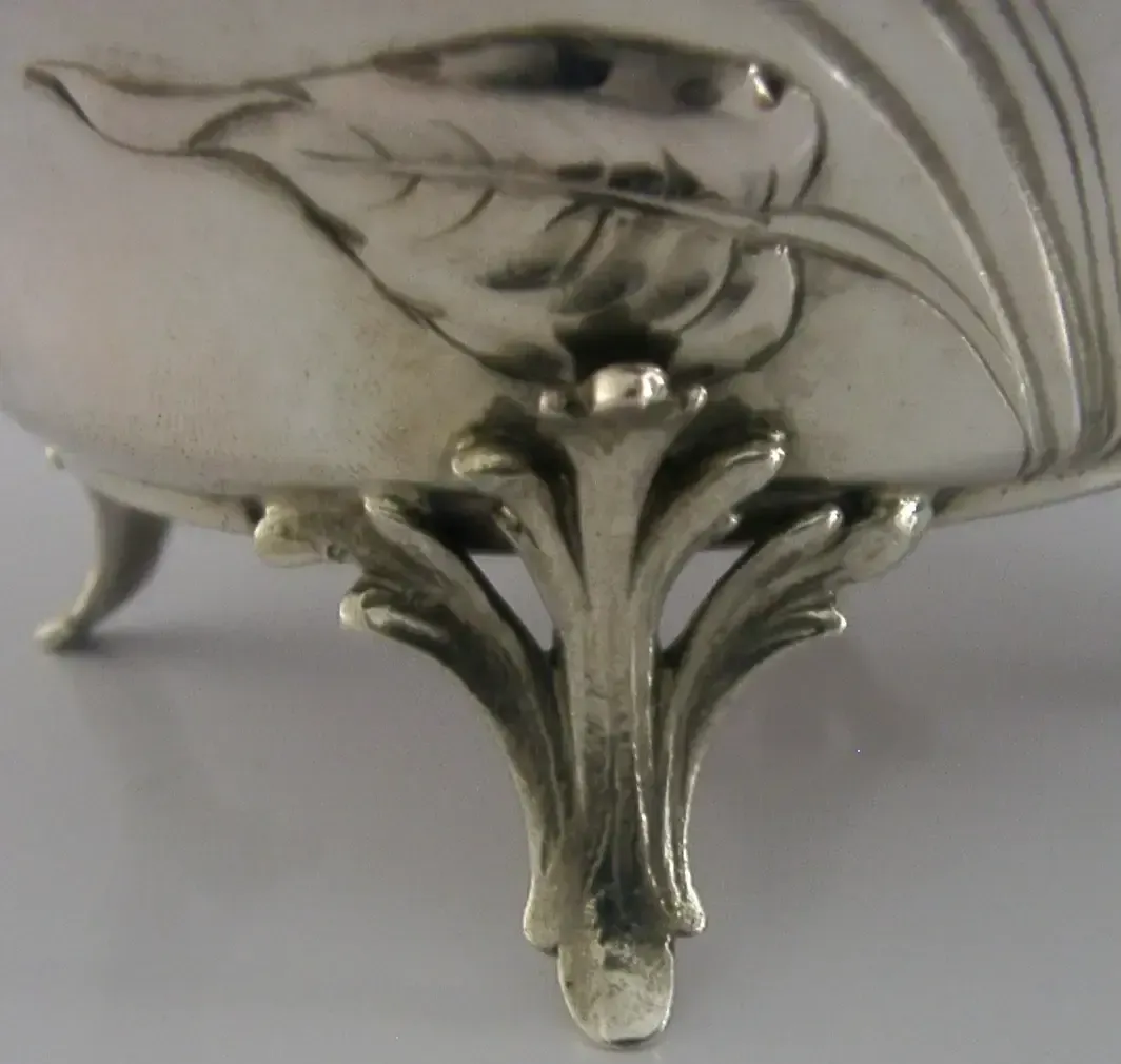 Stunning Large 282g Austrian Art Nouveau 800 Solid Silver Box photo Home Decor