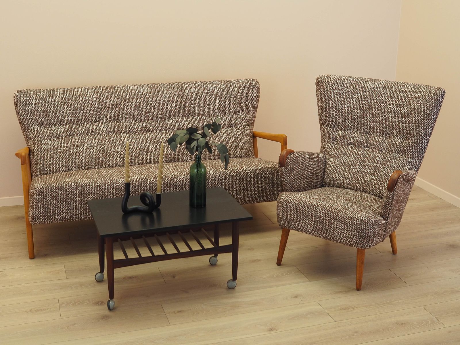 photo vintage Beuken Bank, Deens Design, Jaren 1960, Fabrikant: Fritz Hansen
