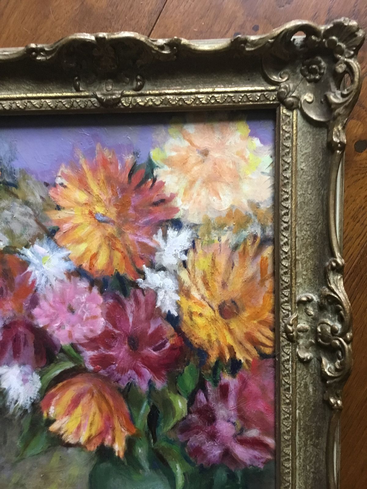 Flowers Oil On Board photo for sale