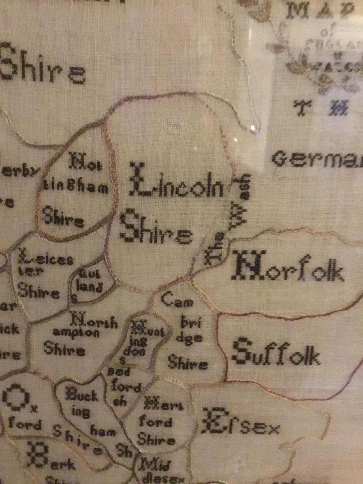 Georgian Child’s Needlework Map Of England And Wales photo furniture