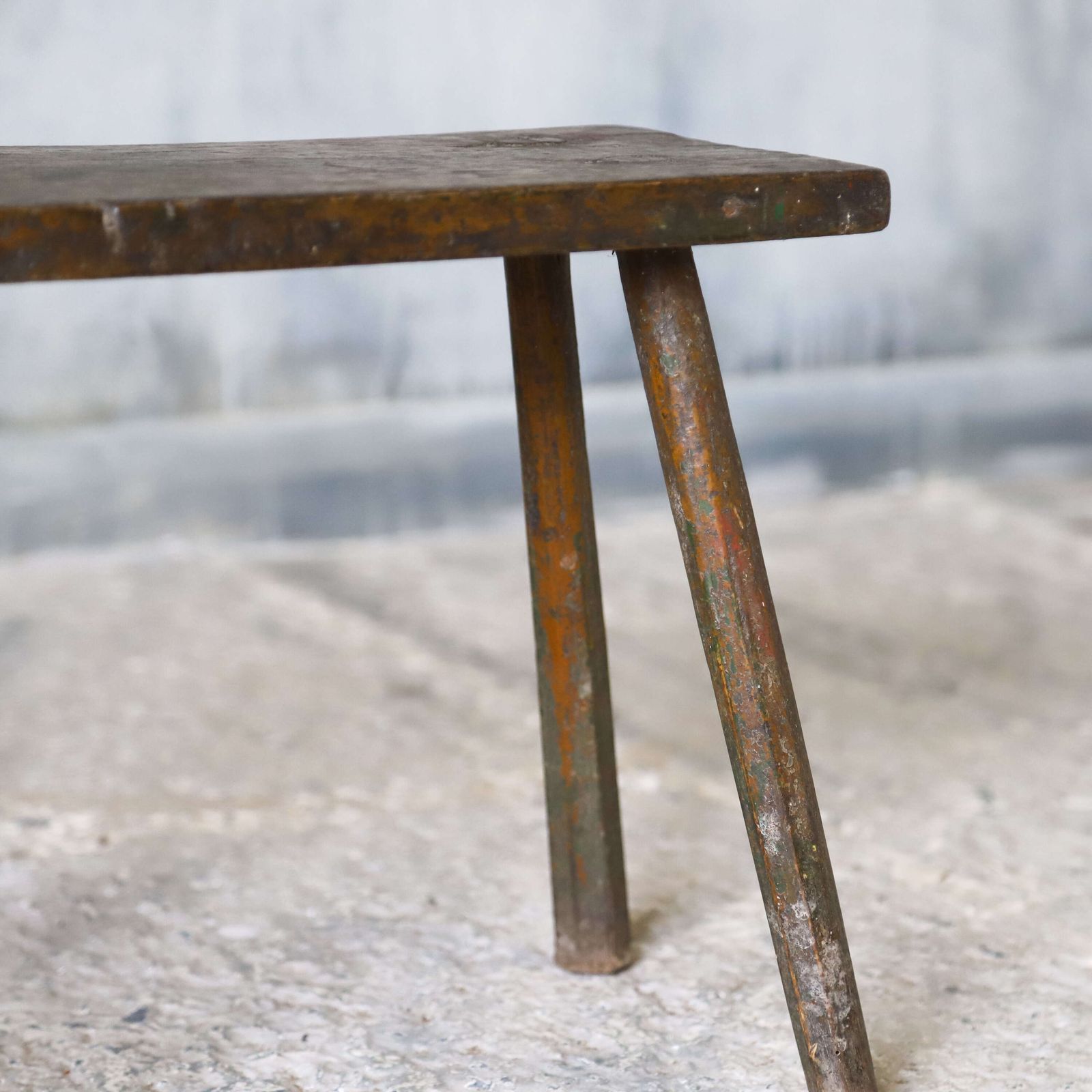 19th Century Eastern European Milking Stool In Original Green Paint photo buy