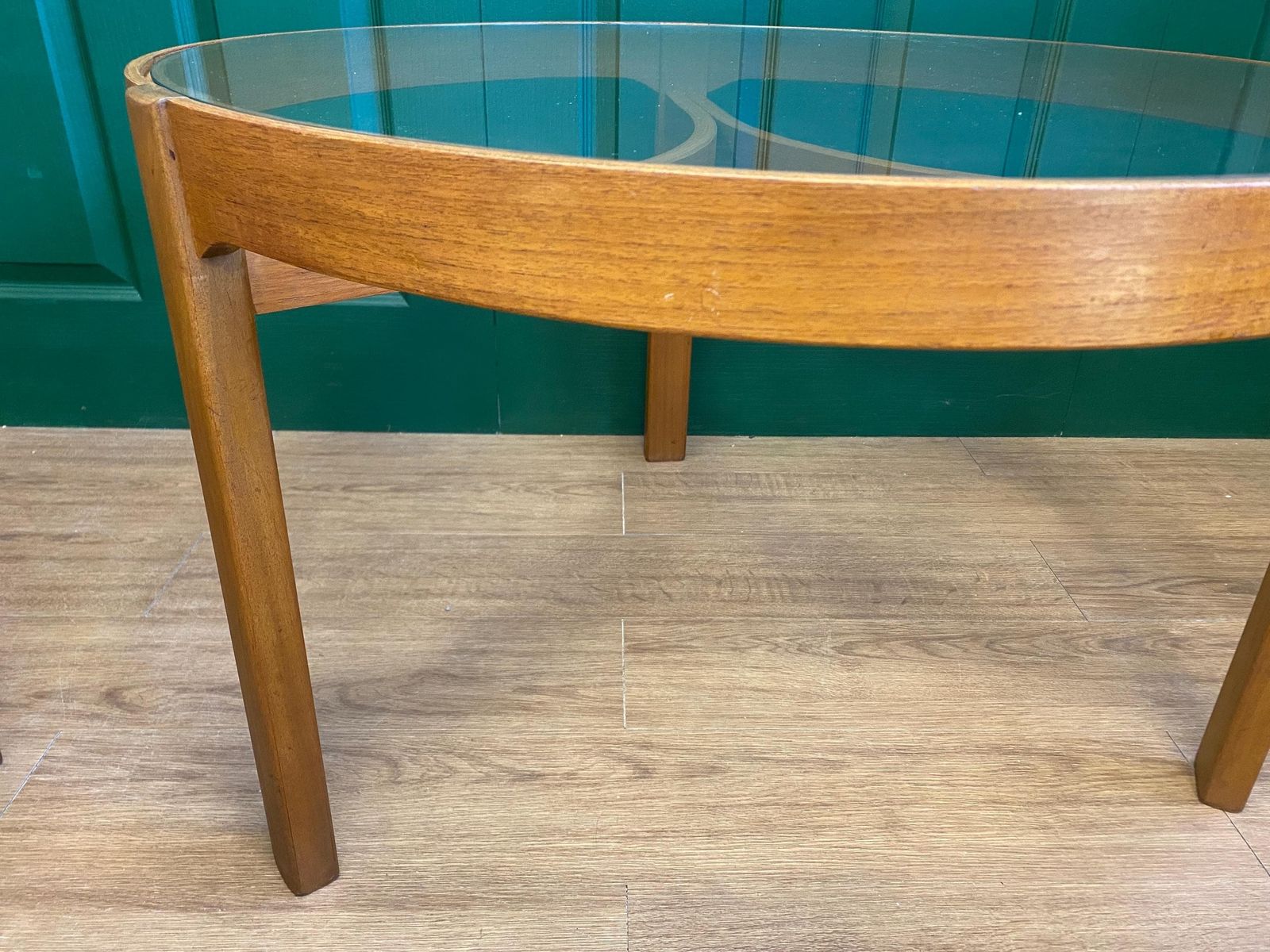 Mid Century 1960s Danish Style Teak Nathan Trinity Circular Glass Coffee Table Nest Of Tables photo Furniture
