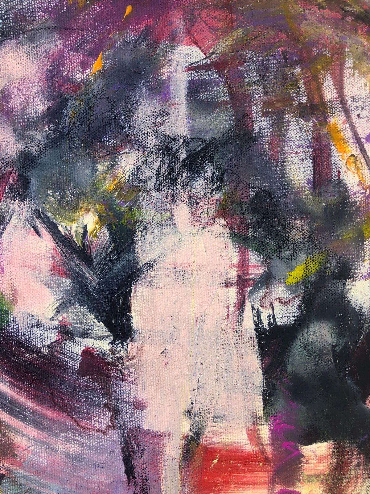 Nerea Caos Jesus Christ Superstar Abstract Expressionist Oil Painting Vertical Canvas 2023 photo furniture