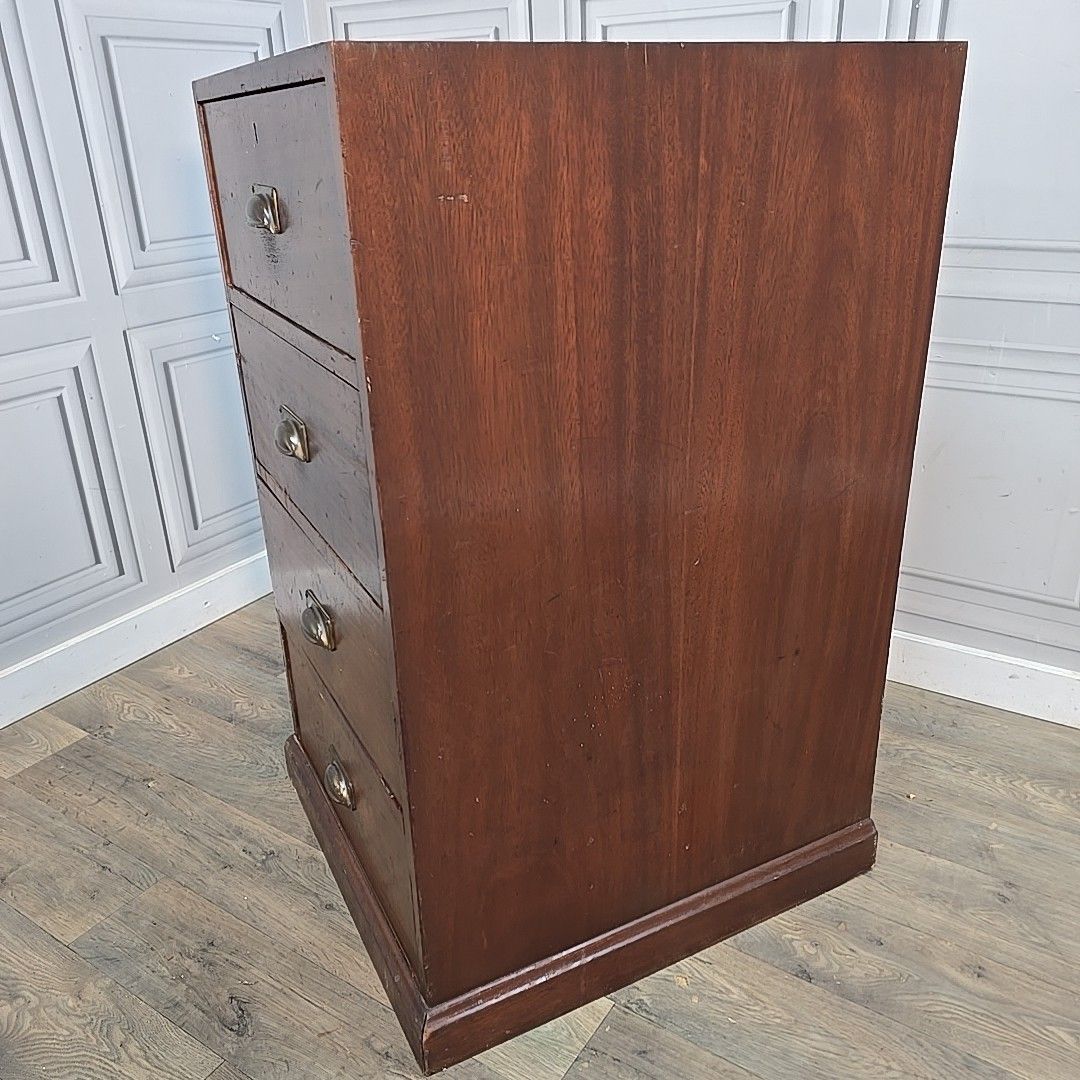 photo buy Antique Filing Cabinet Office Chest Drawers – Brass Vintage Wooden Industrial