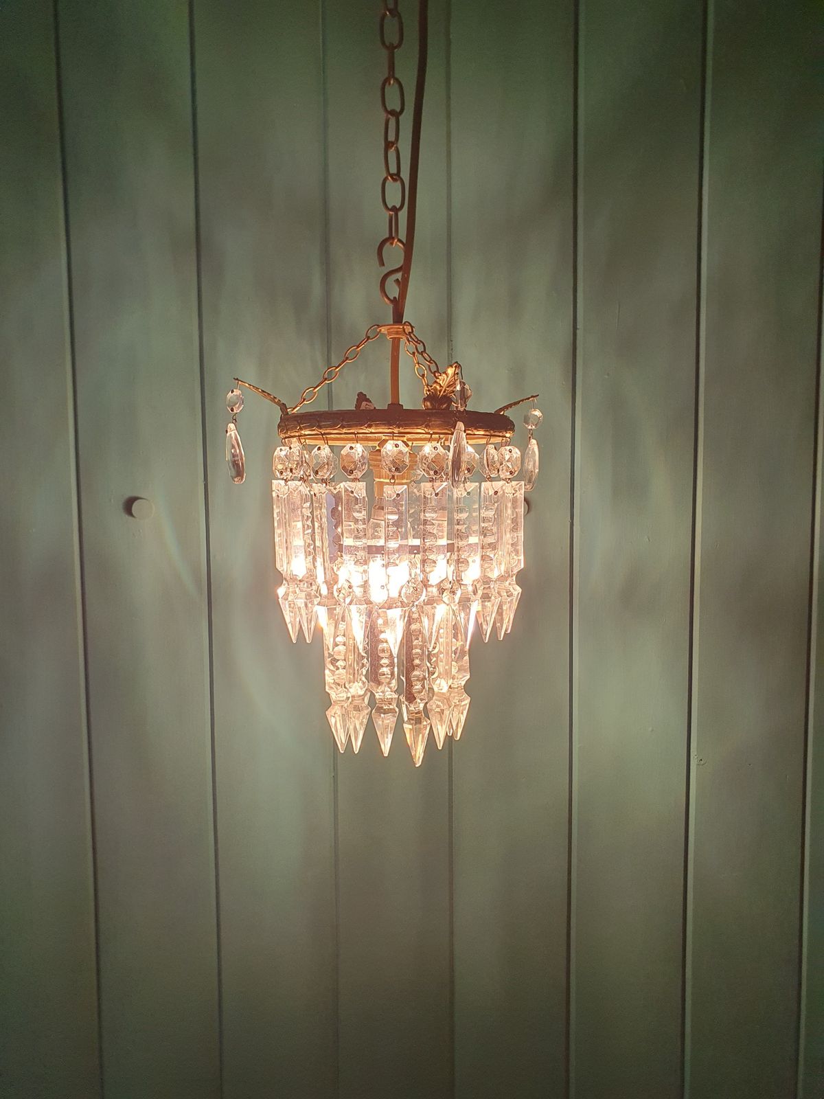 Early 20th Century Small Lustre Chandelier 9" photo furniture