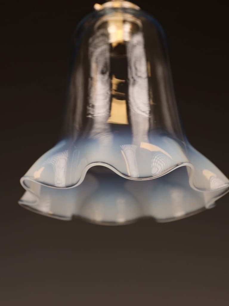 Lighting Pair Of Art Nouveau Hand Blown Opaline Glass Pendant Lights, Circa 1900–1915 photo