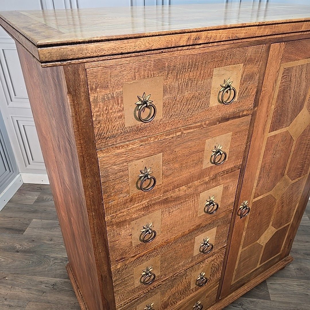 Barker & Stonehouse Wardrobe Flagstone Tallboy Chest Drawers Cabinet Compactum photo 689.99