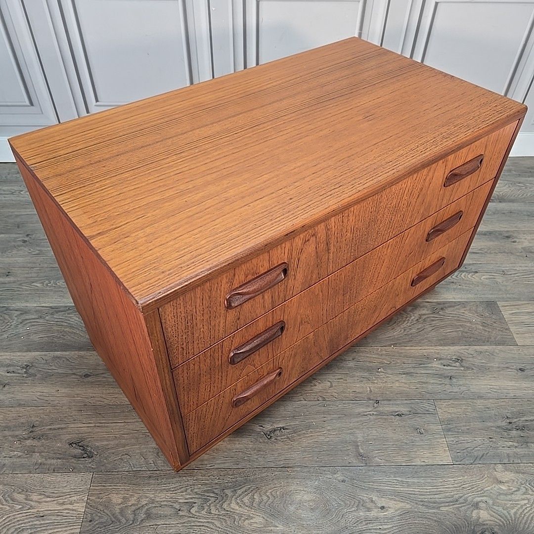 Vintage Chest Of Drawers G Plan Teak Mid Century 3 Drawer Low Retro Wooden Mcm photo furniture